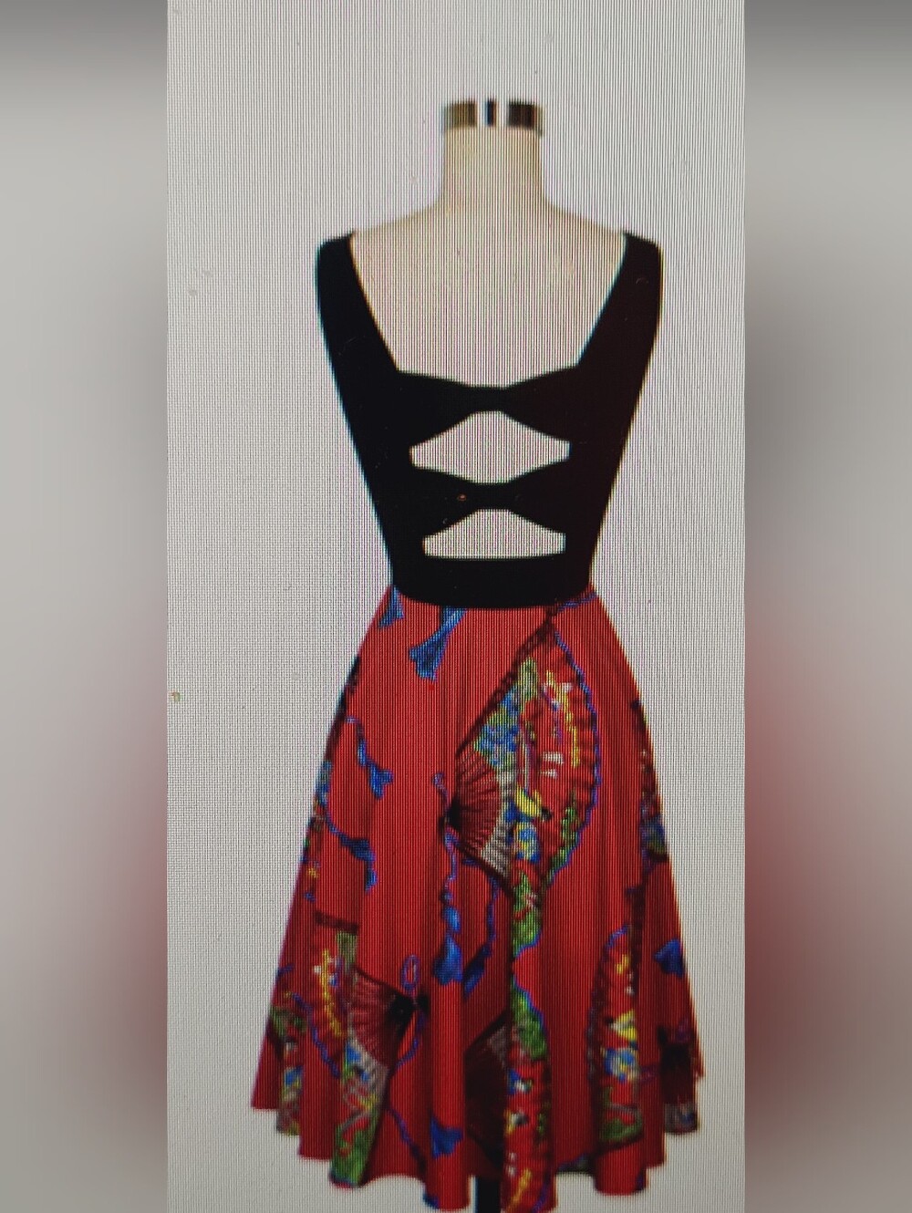 Trashy Diva Retro Vintage Style Red Fans Holly Dress, Size 4